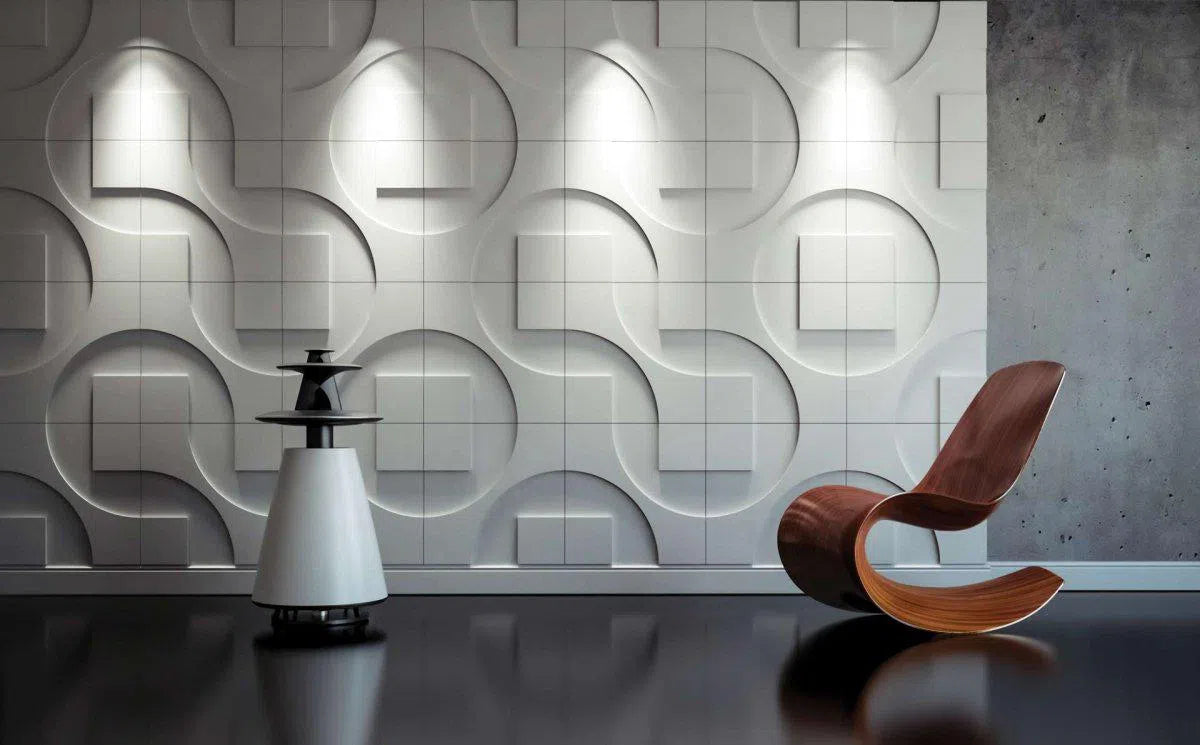 3D Wall Panel - ROUND & SQUARE - DecorMania.eu