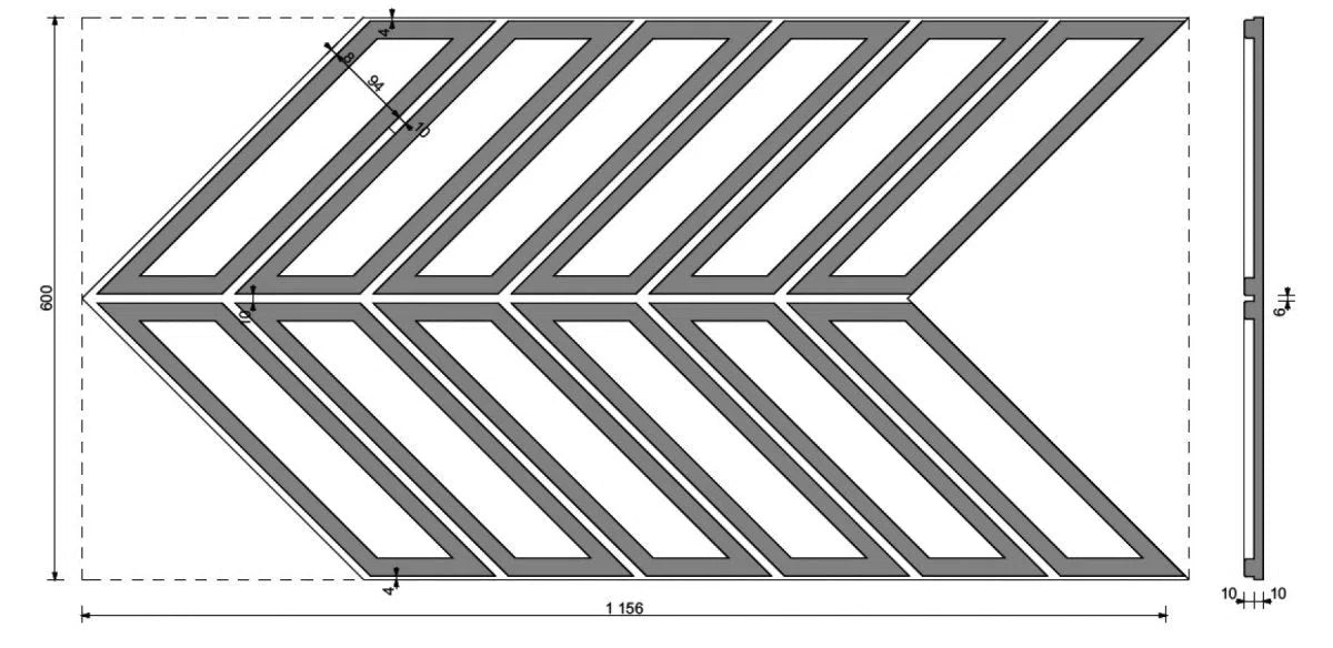 Concrete 3D Wall Panel HERRINGBONE BOLD - DecorMania.eu