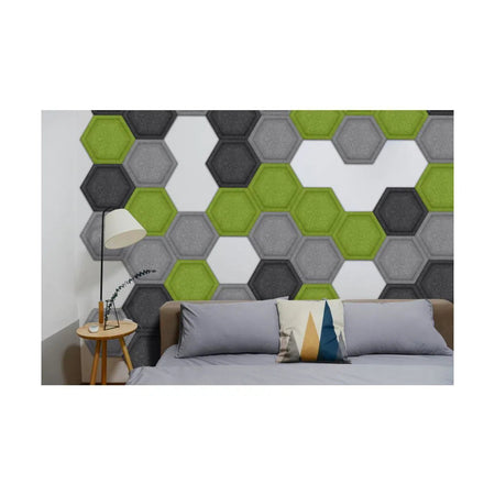 HEXA BOLD Felt Panel - BLACK - DecorMania.eu