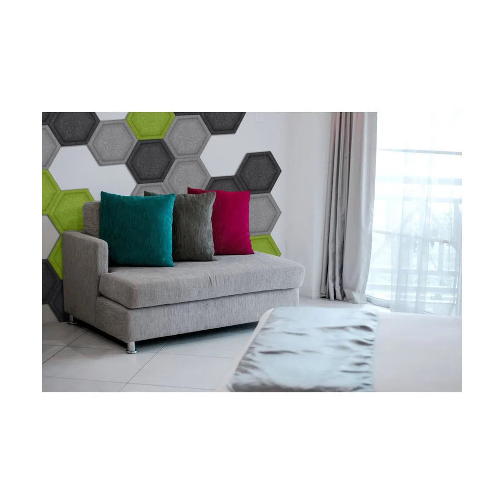 HEXA BOLD Felt Panel - BLACK - DecorMania.eu