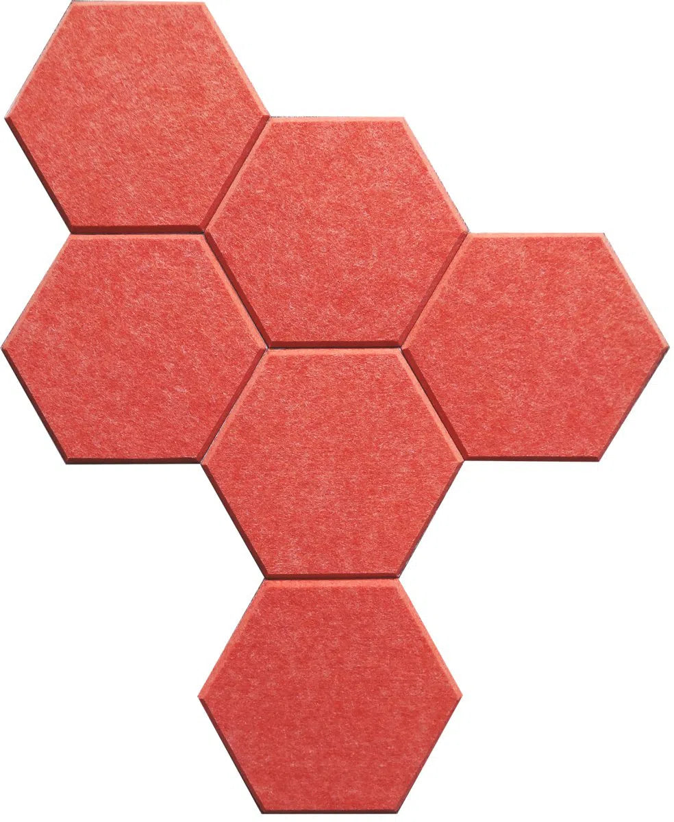 HEXA Felt 3D Panel - ORANGE 3pcs. - DecorMania.eu