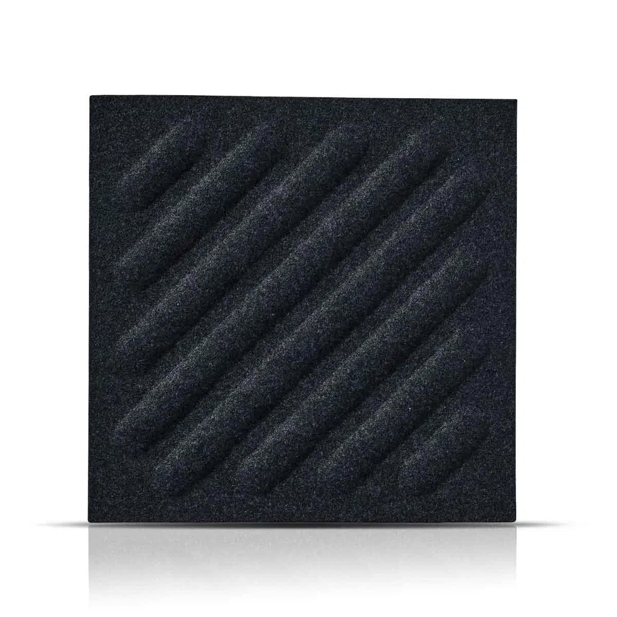 SQUARE RIFT 2 Felt Panel - BLACK - DecorMania.eu