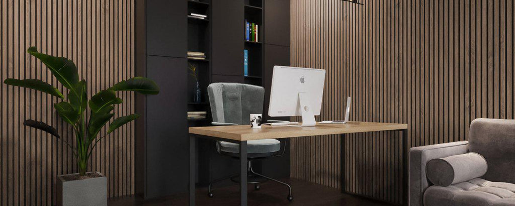 Walnut Acoustic Slat Wall Panel 240 x 60 - DecorMania.eu