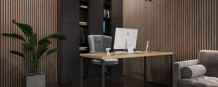 Walnut Acoustic Slat Wall Panel 280 x 60 - DecorMania.eu