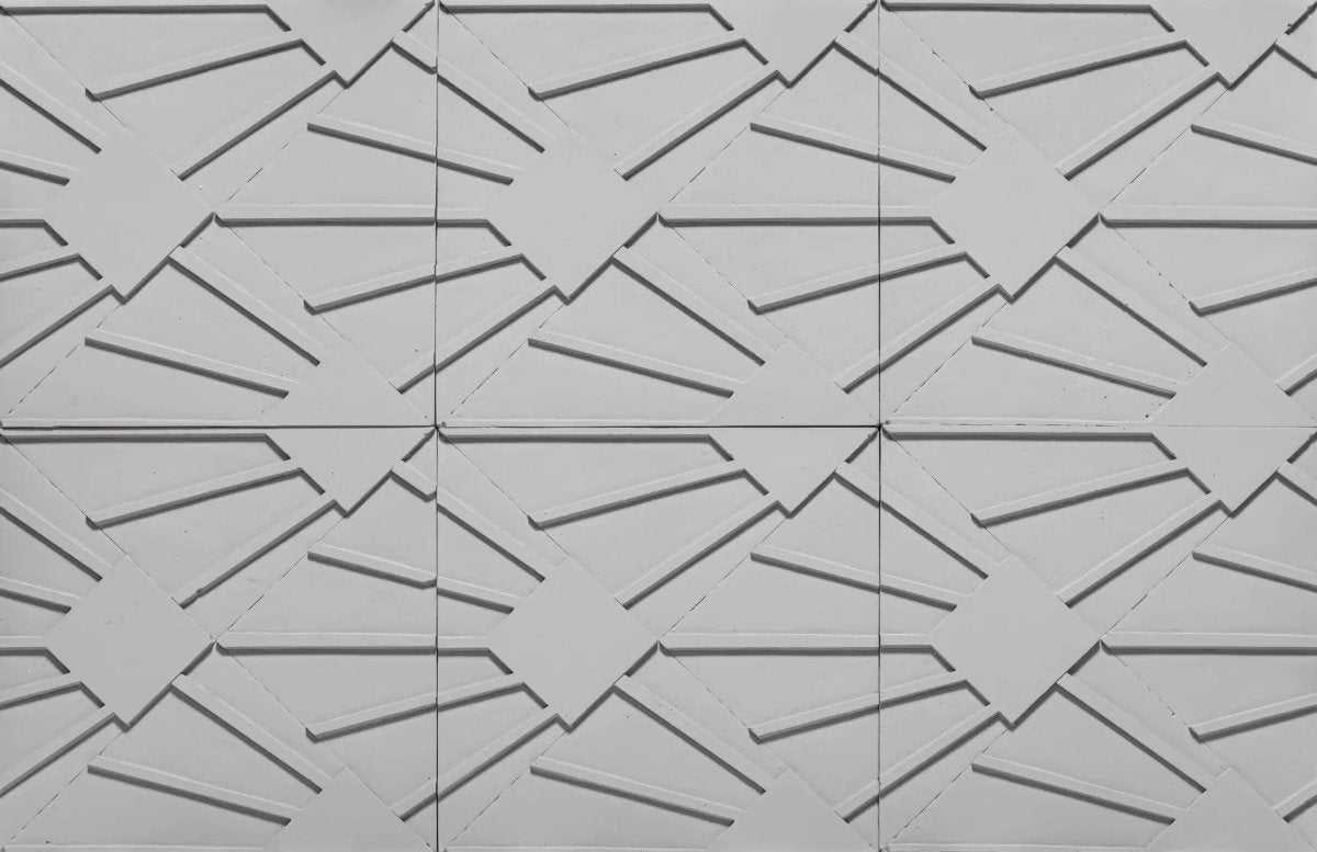 Concrete 3D Tile ANDROMEDA Grey - Box of 12 - DecorMania.eu