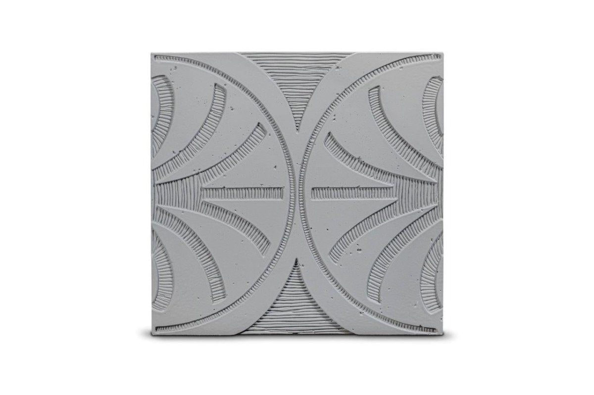 Concrete 3D Tile CARINA Grey - Box of 6 - DecorMania.eu
