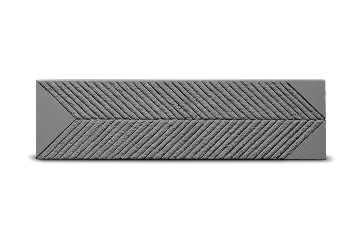 Concrete 3D Tile SAGITA Dark Grey - Box of 8 - DecorMania.eu